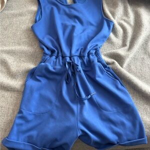 Blue Sleeveless Jumpsuit